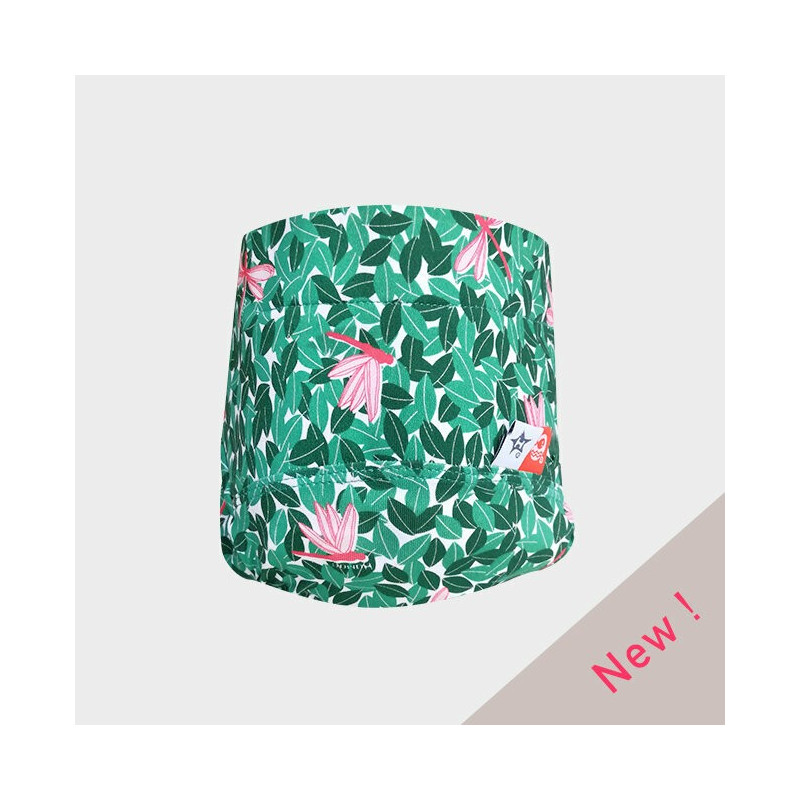 Couche lavable plage vert avec libellules 6 à 24 mois - made in France