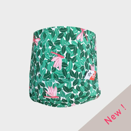 Couche lavable plage vert avec libellules 6 à 24 mois - made in France