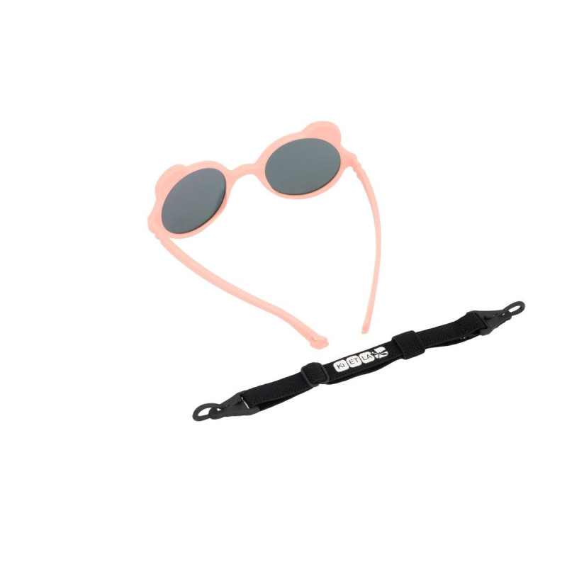 Lunettes de soleil bébé 1-4 ans ourson rose pêche incassable  cat 3