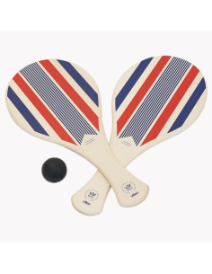 Raquettes de plage Elysée - Made in France -  100% bois FSC jeu plage