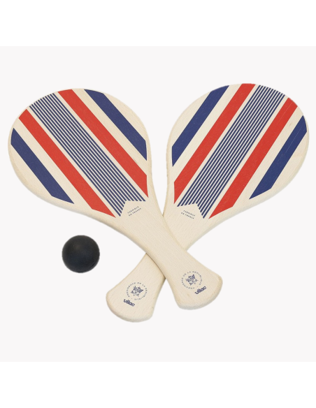 Raquettes de plage Elysée - Made in France -  100% bois FSC jeu plage
