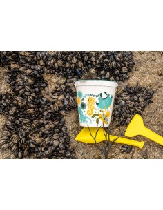 Set de plage océan, seau râteau et pelles - Fabriqué en France à partir d'algues brunes