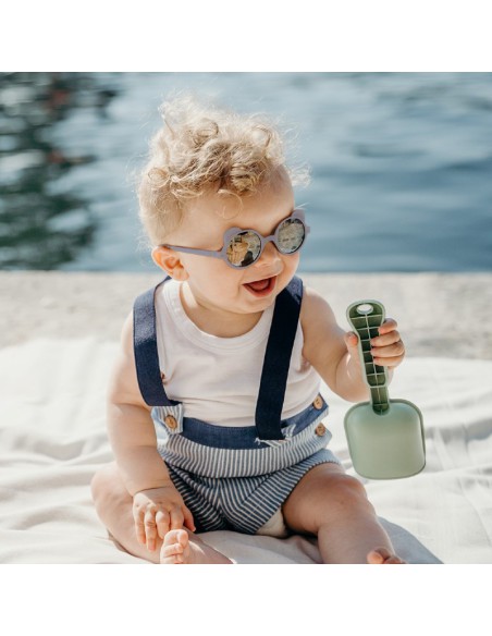 Lunettes de soleil bébé 1 - 4 ans ourson bleu argenté