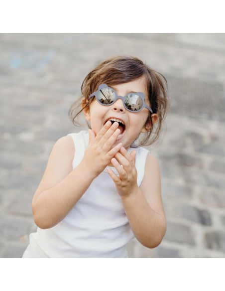 Lunettes de soleil bébé 1 - 4 ans ourson bleu argenté
