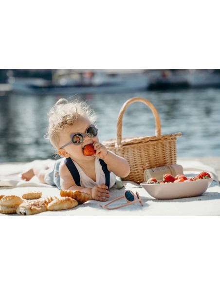 Lunettes de soleil bébé 1 - 4 ans ourson bleu argenté