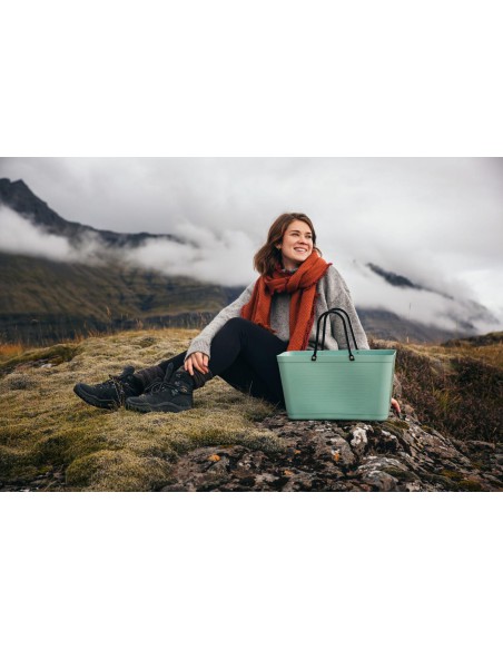 Sac cabas en bioplastique Vert foncé Vert bouteille - Fabriqué en Europe