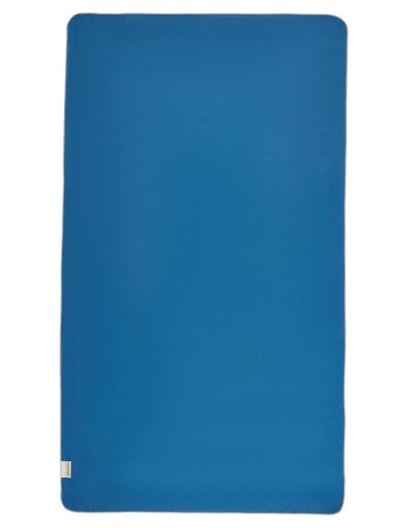 Serviette microfibre polyester bleu marin recyclé à 60% pour la plage, piscine, voyages...