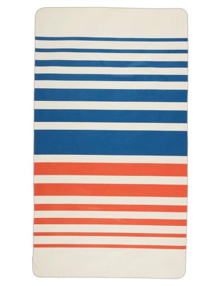 Serviette microfibre recylé PET bleu marin