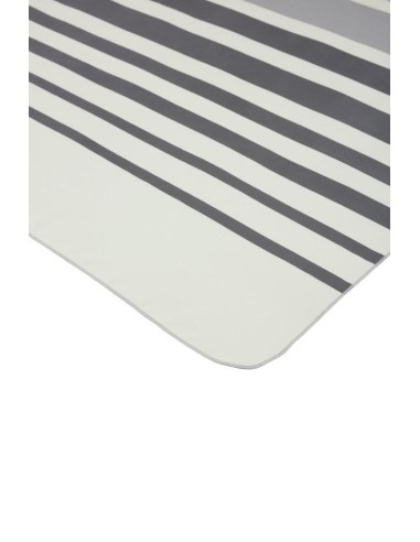 Serviette microfibre gris marin polyester recyclé à 60% pour la plage, piscine, voyages...