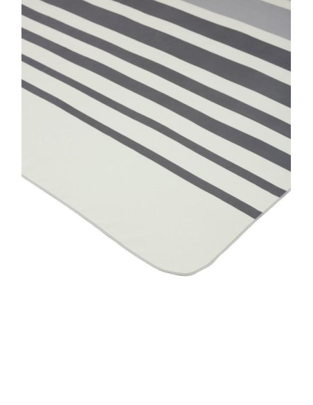 Serviette microfibre gris marin polyester recyclé à 60% pour la plage, piscine, voyages...