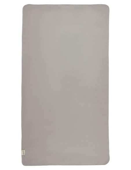 Serviette microfibre gris marin polyester recyclé à 60% pour la plage, piscine, voyages...