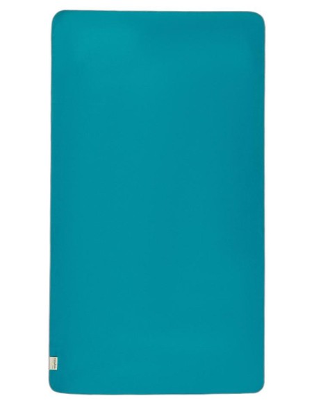 Serviette de plage microfibre recyclée à 60% gris roc - fabrication responsable
