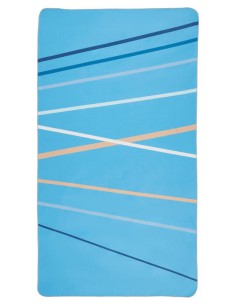 serviette de plage microfibre pet 60% bleu cristal