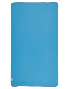 Serviette  microfibre recyclée à 60% bleu cristallin - fabrication responsable