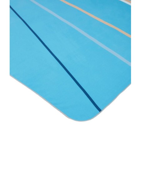 Serviette  microfibre recyclée à 60% bleu cristallin - fabrication responsable