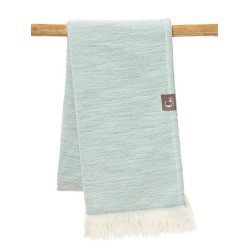 Serviette de plage écologique vert pâle - coton