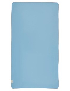 Serviette PET recyclé bleu céleste - polyester recyclé à 60%, marque européenne