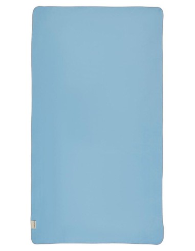 Serviette PET recyclé bleu céleste - polyester recyclé à 60%, marque européenne