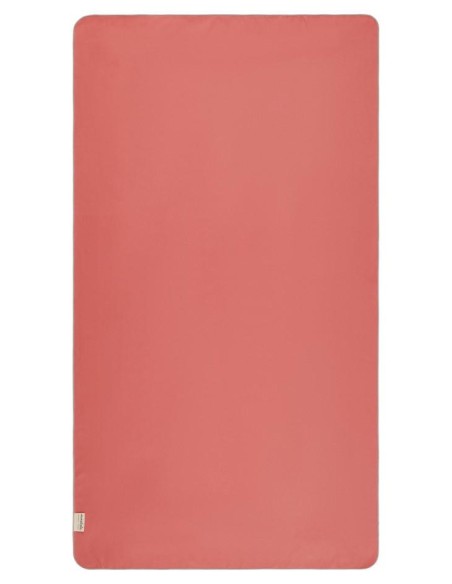 Serviette PET recyclé rouge terracotta - polyester recyclé à 60%, marque européenne