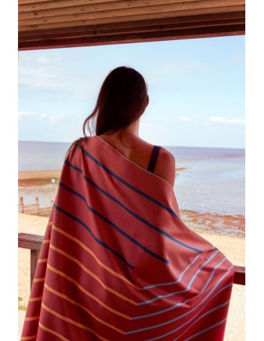 Serviette PET recyclé rouge terracotta - polyester recyclé à 60%, marque européenne