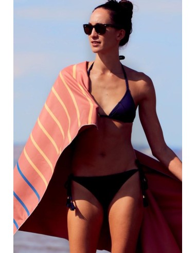 Serviette PET recyclé rouge terracotta - polyester recyclé à 60%, marque européenne