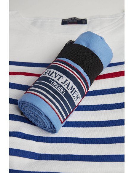 Drap de plage bleu oxygen saint james  - 100% coton bio