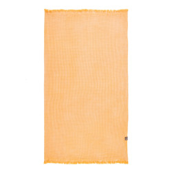 Serviette de plage jaune nid d'abeille - 100% coton oeko-tex