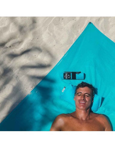Coussin plage cale-nuque Moorea bleu turquoise