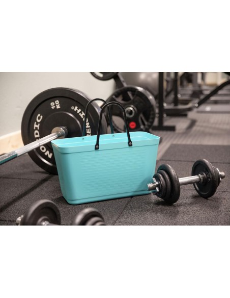 Sac cabas bleu aqua green plastic - Fabriqué en Europe