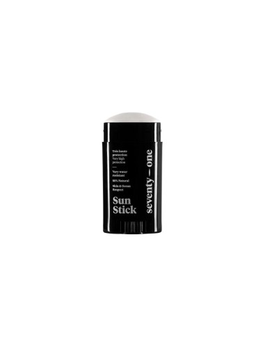 stick solaire, SPF50+, SeventyOne Percent, protection solaire visage