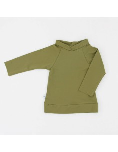 T-shirt anti-UV bébé MERCURE VERT - 6 à 24 mois, fabriqué en France