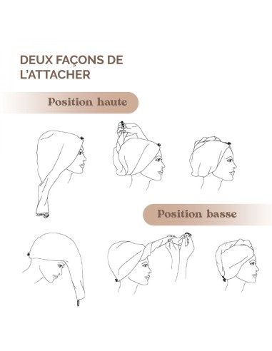 Serviette à cheveux fabriquée en France en provence coton doux