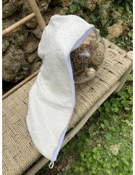 Serviette à cheveux fabriquée en France en provence coton doux