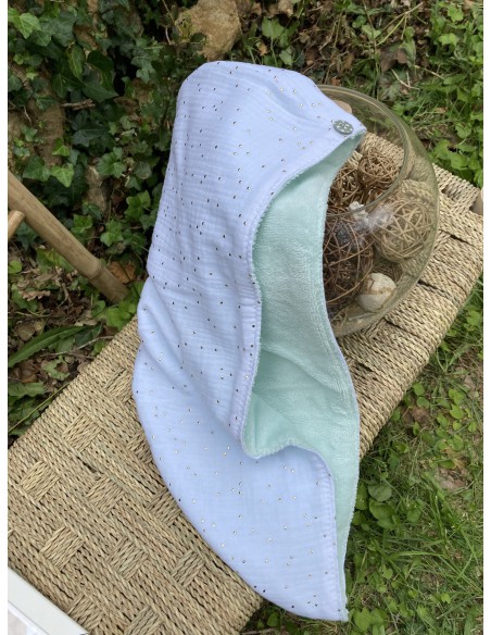 Serviette à cheveux fabriquée en France en provence coton doux