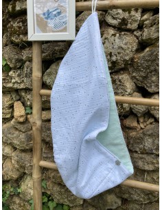 Serviette à cheveux fabriquée en France en provence coton doux