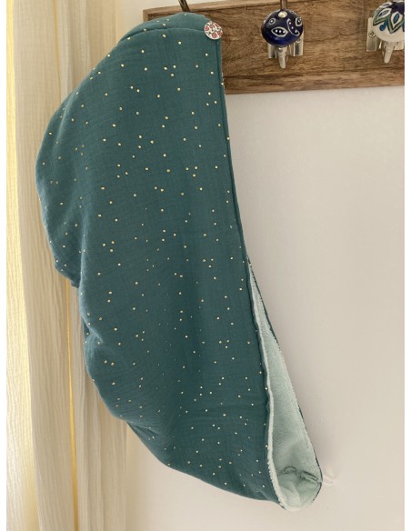 Serviette à cheveux fabriquée en France en provence coton doux