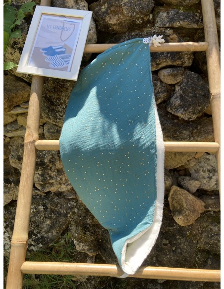 Serviette à cheveux fabriquée en France en provence coton doux