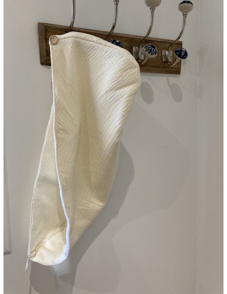 Serviette à cheveux fabriquée en France en provence coton bio doux