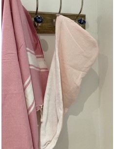 Serviette à cheveux fabriquée en France en provence coton bio doux