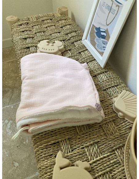 Serviette à cheveux fabriquée en France en provence coton bio doux