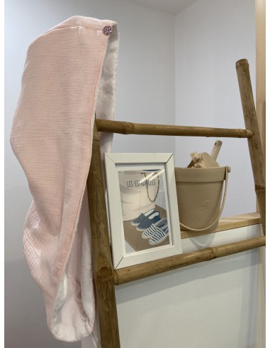 Serviette à cheveux fabriquée en France en provence coton bio doux