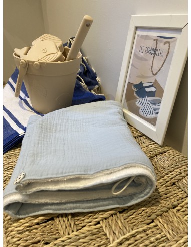 Serviette à cheveux fabriquée en France en provence coton bio doux