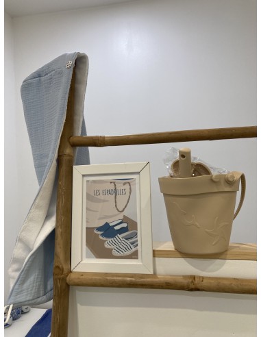 Serviette à cheveux fabriquée en France en provence coton bio doux