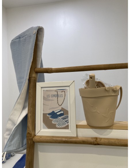 Serviette à cheveux fabriquée en France en provence coton bio doux