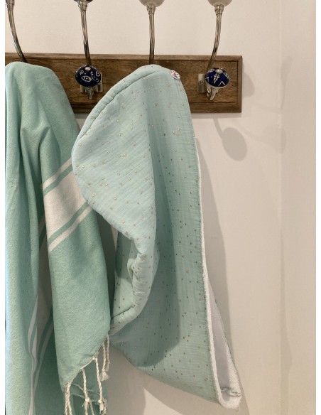 Serviette à cheveux fabriquée en France en provence coton  doux