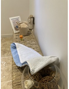 Serviette à cheveux fabriquée en France en provence coton  doux