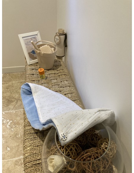 Serviette à cheveux fabriquée en France en provence coton  doux