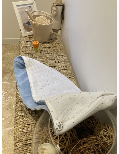 Serviette à cheveux fabriquée en France en provence coton  doux
