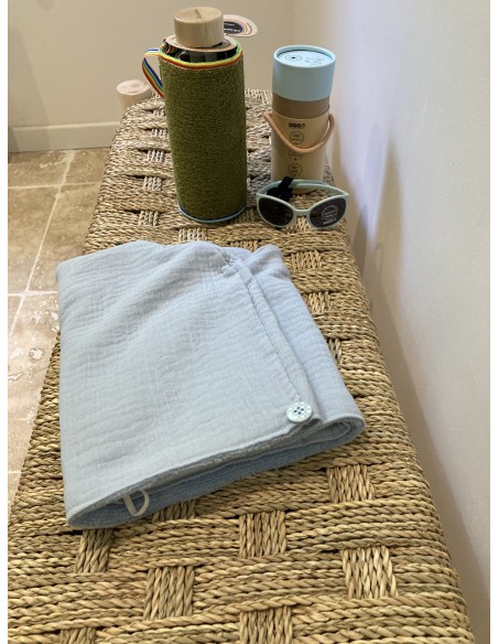 Serviette à cheveux fabriquée en France en provence coton doux