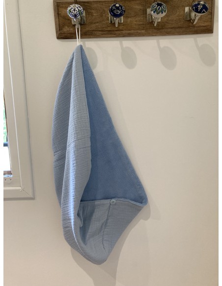 Serviette à cheveux fabriquée en France en provence coton doux